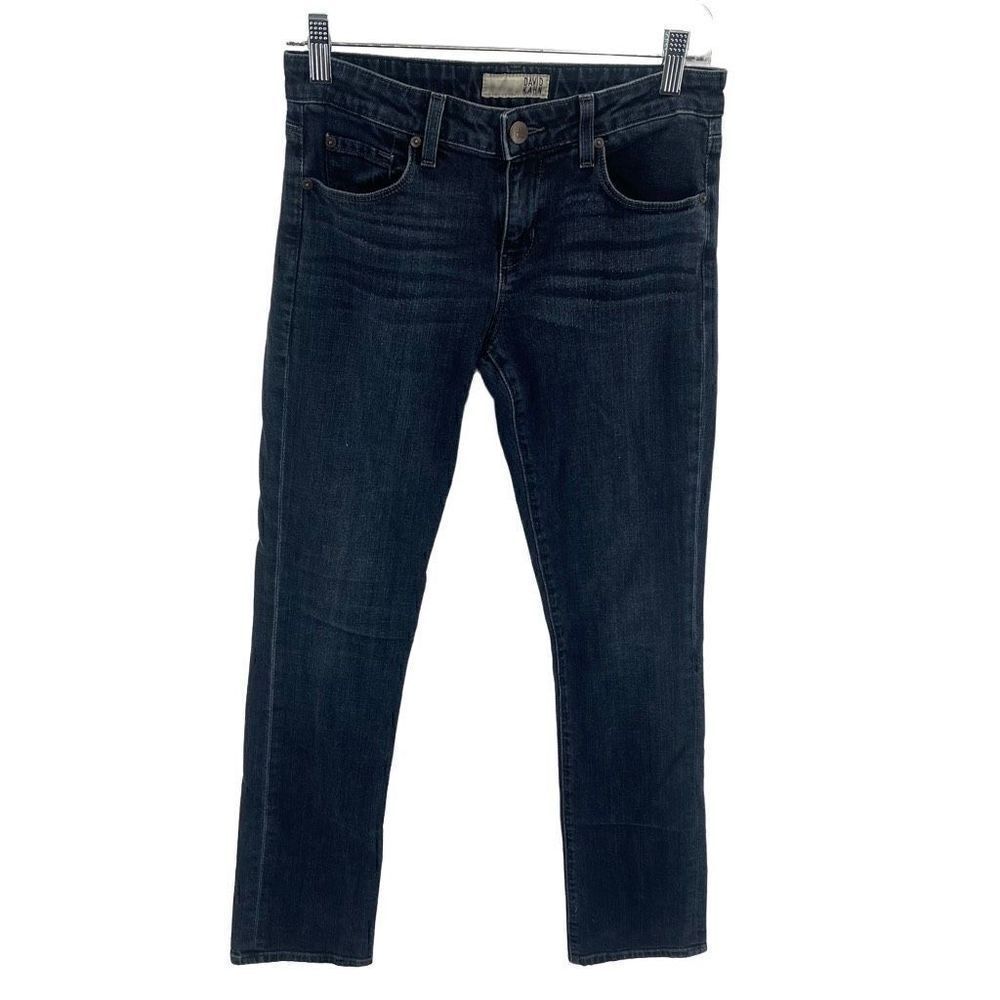 David Kahn Women's Taper Leg Jeans Mid Rise Denim 5 Pocket Indigo Size 26